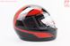 Шлем интеграл, закрытый 825-3 S, ЧЁРНЫЙ с красно-серой полосой (возможны царапины, дефекты покраски), фото – 3