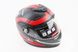 Шлем интеграл, закрытый BLD-М65 S (55-56см), ЧЁРНЫЙ матовый с красным рисунком, фото – 1