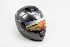 Фото товара – Шлем закрытый с откидным подбородком+очки HF-119 M- СЕРЫЙ глянец