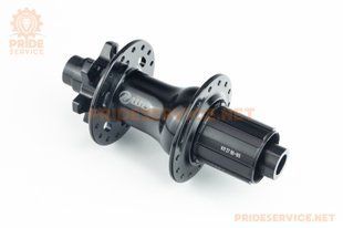 Фото товара &ndash; Втулка задняя MTB алюминиевая 14Gx32H под кассету 8-10зв, Disk-brake, пром-подшипники, крепл. под ось 12мм, чёрная WB-241
