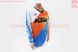 Футболка (Джерси) мужская L-(Polyester 100%), длинные рукава, свободный крой, бело-оранжево-синяя, НЕ оригинал, фото – 2