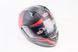 Шлем закрытый (сертификации DOT / ECE) + откидные очки SCO-M67 S (55-56см), ЧЕРНЫЙ матовый с красно-серым рисунком, фото – 1