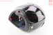 Шлем модуляр, закрытый с откидным подбородком+откидные очки BLD-158 L (59-60см), ЧЁРНЫЙ глянец, фото – 4
