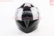 Шлем модуляр, закрытый с откидным подбородком+откидные очки BLD-158 L (59-60см), ЧЁРНЫЙ глянец, фото – 5
