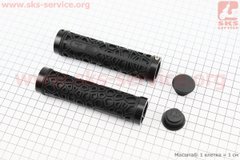 Фото товара – Ручки руля 130мм с зажимом Lock-On с двух сторон, черные TPE-153