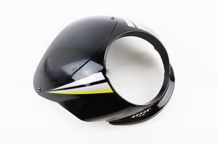 Фото товару &ndash; УЦІНКА CB125-250 (Viper 125J) пластик - обтічник фари круглої + вітровик, ЧОРНИЙ (кріплення)