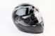 Шлем модуляр, закрытый с откидным подбородком+откидные очки BLD-158 S (55-56см), ЧЁРНЫЙ глянец, фото – 1