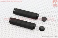 Фото товара – Ручки руля 130мм с зажимом Lock-On с двух сторон, EVA (композиционный полимер), черные EVA-192B