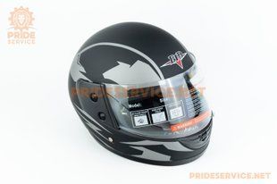Фото товару &ndash; Шолом інтеграл BLD-825A S (55-56см), чорно-сірий мат