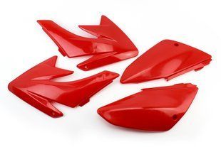 Фото товару &ndash; пластик - ВЕСЬ к-кт деталей - 7од. ЧЕРВОНИЙ, Honda CRF70/KAYO CRAZY CAT 140cc/GEON X-PIT