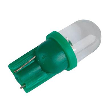 Фото товара – Лампа автомобильная Светодиодная LED с пластиковым цоколем Trifa 12V 0,27W W2,1x9,5d T10 20mA green