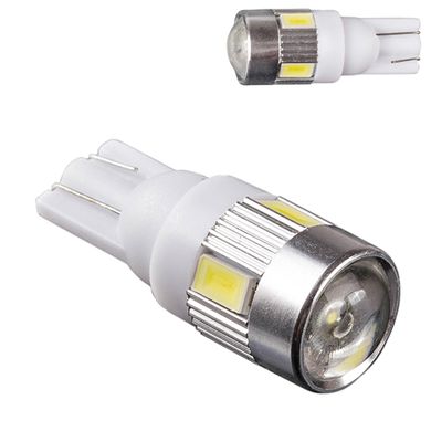 Фото товару – Лампа PULSO/габаритна/LED T10/6SMD-5630/12v/1w/240lm White with lens