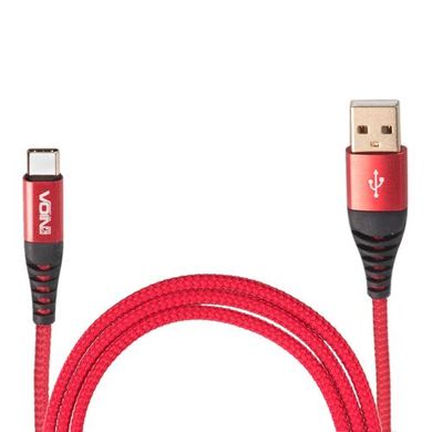Фото товару – Кабель VOIN CC-4202C RD USB - Type C 3А, 2m, red (швидка зарядка/передача даних)