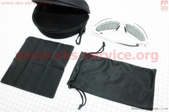 Фото товара – Очки белые + набор для ухода, в чехле жестком SGL-990