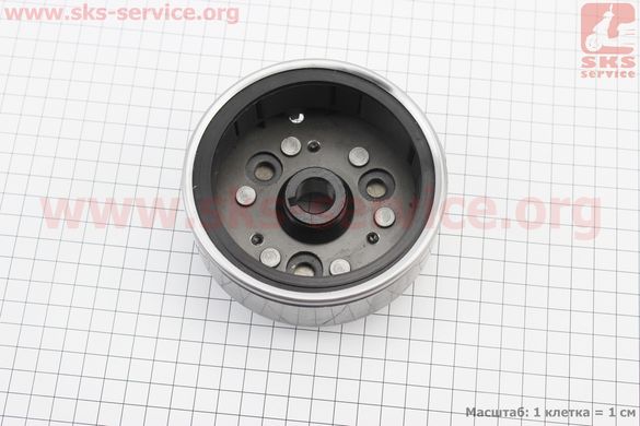 Фото товару – Ротор магнето (на 6 котушок) з обгінною муфтою (відкриті магніти)