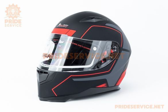 Фото товару &ndash; Шолом інтеграл GLX-313 S (55-56см), чорно-червоний мат