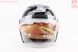 Шлем открытый+очки HF-223 M, ЧЁРНЫЙ глянец, фото – 5