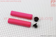Фото товару – Ручки керма 130мм, пінорезинові, рожеві