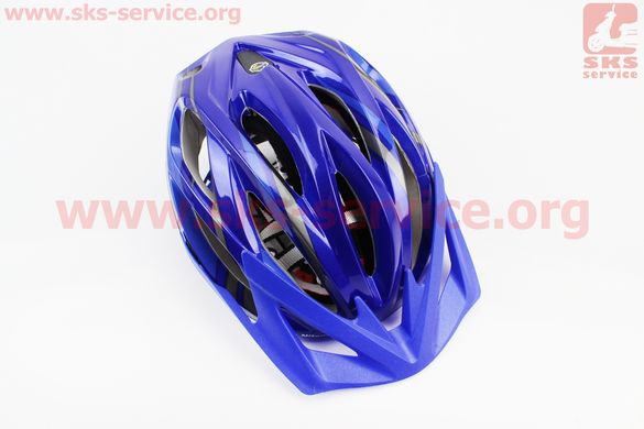 Фото товара – Шлем велосипедный M (55-61 см) съемный козырек, 16 вент. отверстия, системы регулировки по размеру Divider и Run System SRS, синий SBH-5500