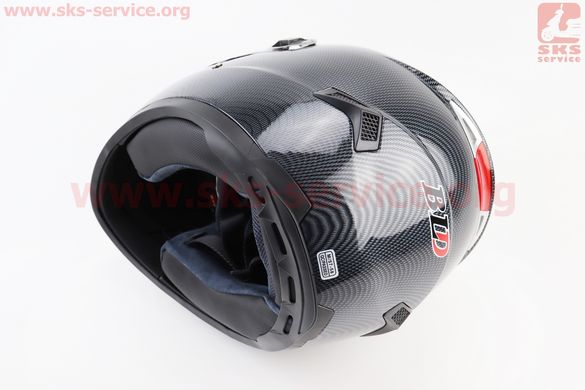 Фото товара – Шлем интеграл, закрытый+очки BLD-М61 М (57-58см), "КАРБОН" глянец