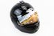 Шлем закрытый с откидным подбородком HF-108 L- ЧЕРНЫЙ глянец, фото – 1