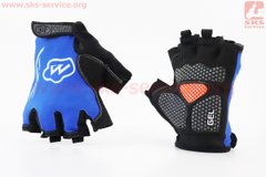 Фото товара – Перчатки без пальцев XL черно-синие, с гелевыми вставками под ладонь MYSPACE
