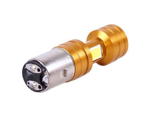 Фото товару &ndash; Лампа фари діодна 2 кристали лінза Н6 BA20D 12V 35/35W - LED - АМ