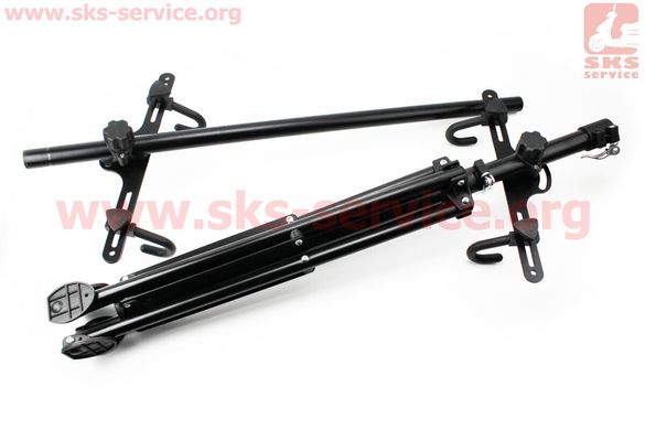 Фото товара – Подставка под 2 велосипеда регулируемая высота 100-150 см, регулируемый угол наклона велосипеда, чёрная HS-QX-006G