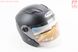 УЦЕНКА Шлем открытый+очки HF-223 M, ЧЁРНЫЙ матовый (сломан задний вентиляционный клапан), фото – 1