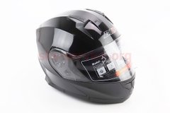 Фото товара – Шлем модуляр, закрытый с откидным подбородком+откидные очки BLD-162 L (59-60см), ЧЁРНЫЙ глянец