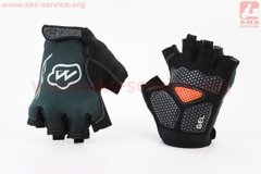 Фото товару – Перчатки без пальців XL з гелевими вставками під долоню, темно-зелено-чорні MYSPACE