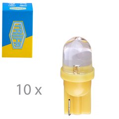 Фото товара – Лампа автомобильная Светодиодная LED с пластиковым цоколем Trifa 12V 0,27W W2,1x9,5d T10 20mA yellow