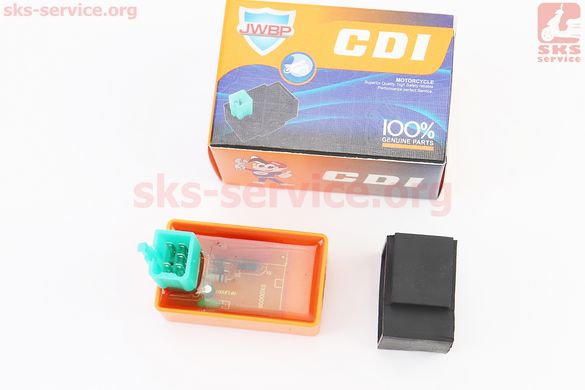 Фото товару – Комутатор CDI - 110cc, 5 контактів (60x35мм), помаранчевий