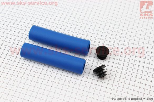 Фото товару – Ручки керма 130мм, пінорезинові, сині