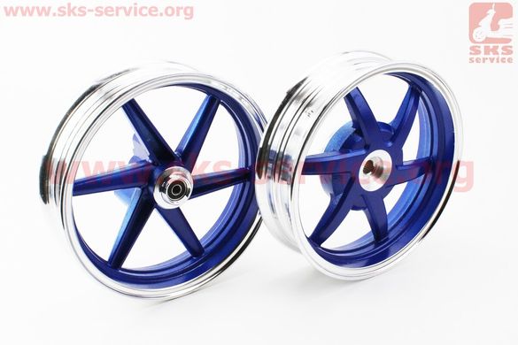 Фото товара – Диск колесный ЛИТОЙ задний + передний (диск. торм.) Honda DIO, синий