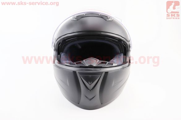 Фото товара – Шлем интеграл, закрытый+очки BLD-М61 М (57-58см), ЧЁРНЫЙ матовый