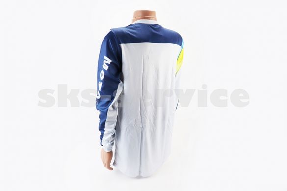 Фото товару – Футболка (Джерсі) чоловіча S-(Polyester 100%), довгі рукави, вільний крій, біло-синя, НЕ оригінал, тип 2