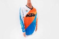 Фото товару – Футболка (Джерсі) чоловіча XL-(Polyester 100%), довгі рукави, вільний крій, біло-жовто-синій, НЕ оригінал