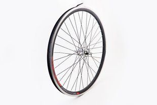 Фото товара &ndash; Колесо 26" переднее V/Disk-brake (резьба), обод "капля" алюминиевый, втулка 14Gx36H, крепл. гайка, "SWIFT"