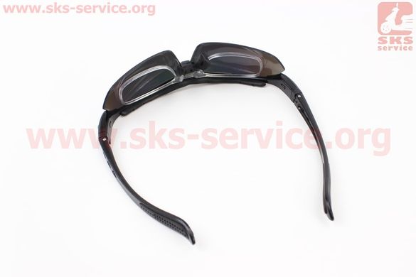 Фото товара – Очки с набором для ухода, сменные линзы 5шт, в жёстком чехле, чёрные НЕ оригинал