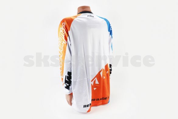 Фото товару – Футболка (Джерсі) чоловіча XL-(Polyester 100%), довгі рукави, вільний крій, біло-жовто-синій, НЕ оригінал
