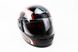 Шлем закрытый HF-101 L- ЧЕРНЫЙ с красно-серым рисунком Q233-R, фото – 1