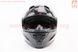 Шлем модуляр, закрытый с откидным подбородком+откидные очки BLD-162 М (57-58см), ЧЁРНЫЙ глянец, фото – 8