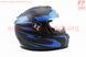 Шлем закрытый SCO-М65 S- ЧЕРНЫЙ матовый с синим рисунком, фото – 4
