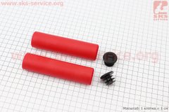 Фото товара – Ручки руля 130мм, пенорезиновые, красные