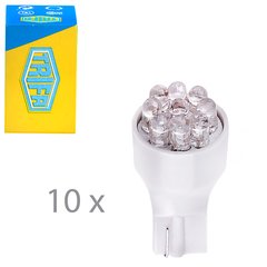 Фото товару – Лампа автомобільна Світлодіодна LED з пластиковим цоколем Trifa 12V 0,81W W2,1x9,5d T15 60mA 9led white