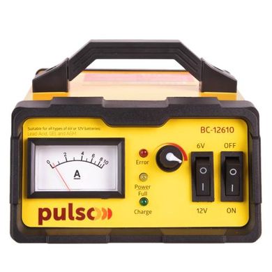 Фото товару – Зарядний пристрій PULSO BC-12610 6-12V/0-10A/5-120AHR/LED-Ампер./Iмпульсний