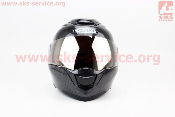 Фото товара – Шлем закрытый с откидным подбородком+очки HF-119 XL- "КАРБОН"
