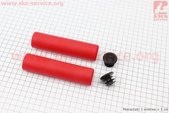 Фото товару – Ручки керма 130мм, пінорезинові, червоні