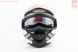 УЦЕНКА Шлем модуляр, закрытый с откидным подбородком+откидные очки HF-119 L, БЕЛЫЙ глянец с чёрно-серым рисунком (царапины, см. фото), фото – 6